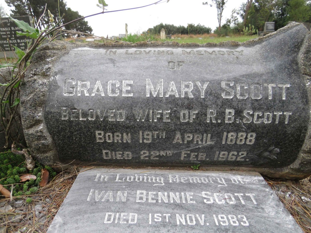 SCOTT Grace Mary 1888-1962