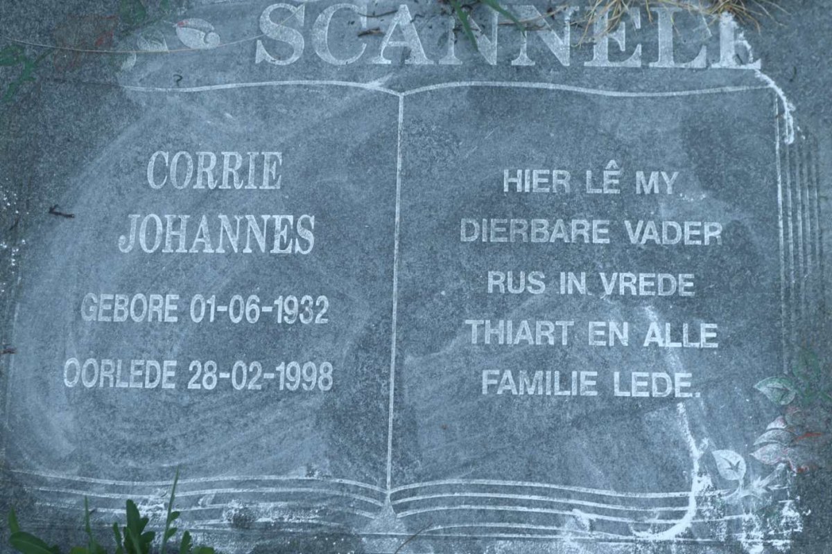 SCANNELE Corrie Johannes 1932-1998