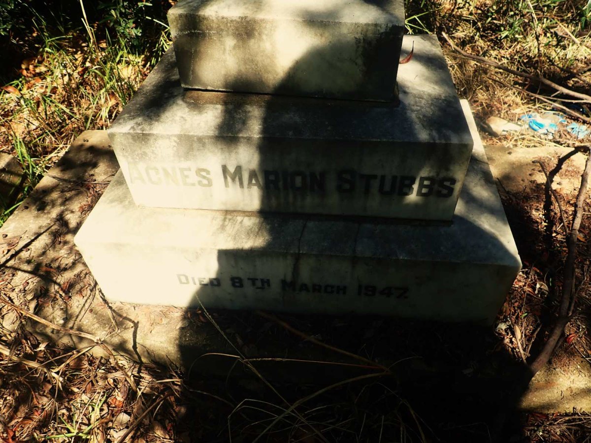 STUBBS Agnes Marion 1885-1947