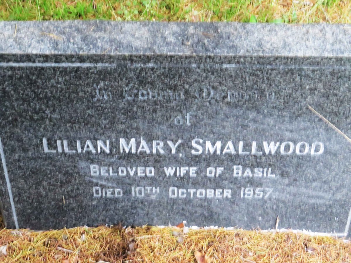 SMALLWOOD Lilian Mary -1957