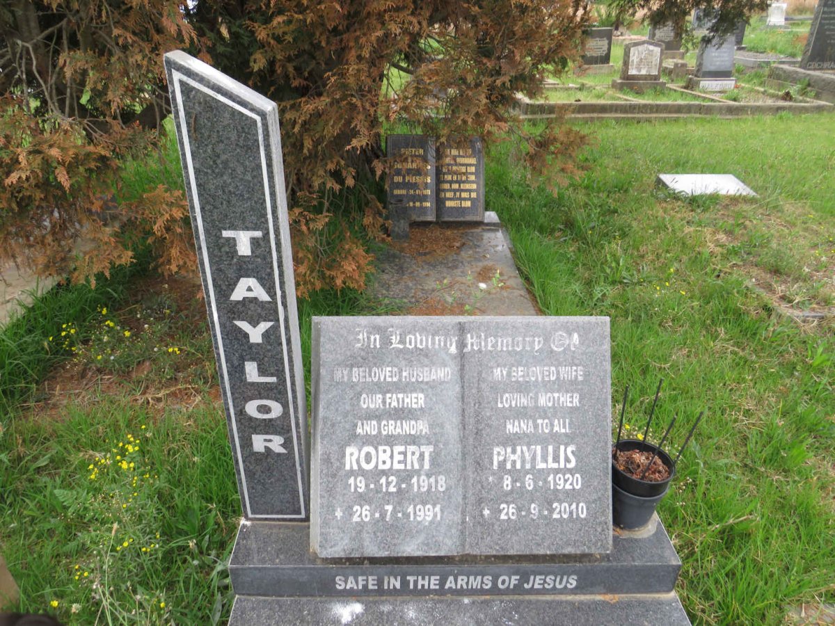 TAYLOR Robert 1918-1991 &amp; Phyllis 1920-2010