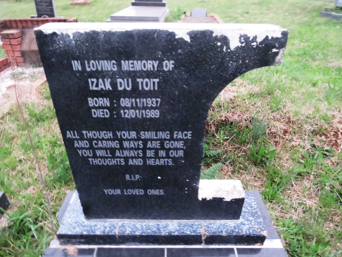 TOIT Izak, du 1937-1989