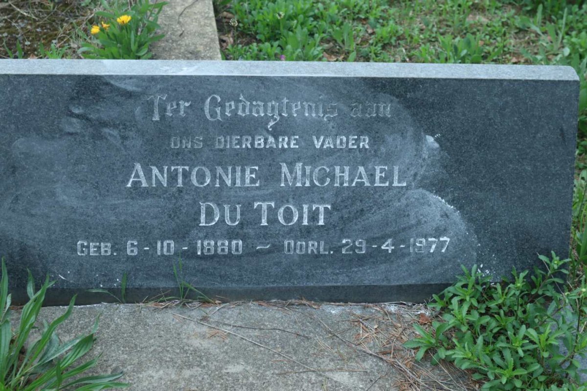 TOIT Antonie Michael, du 1880-1977