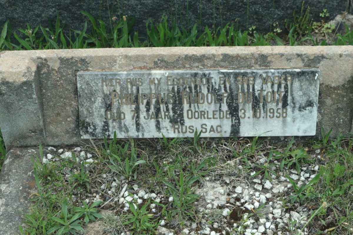 TOIT Philippus Rudolph, du -1958