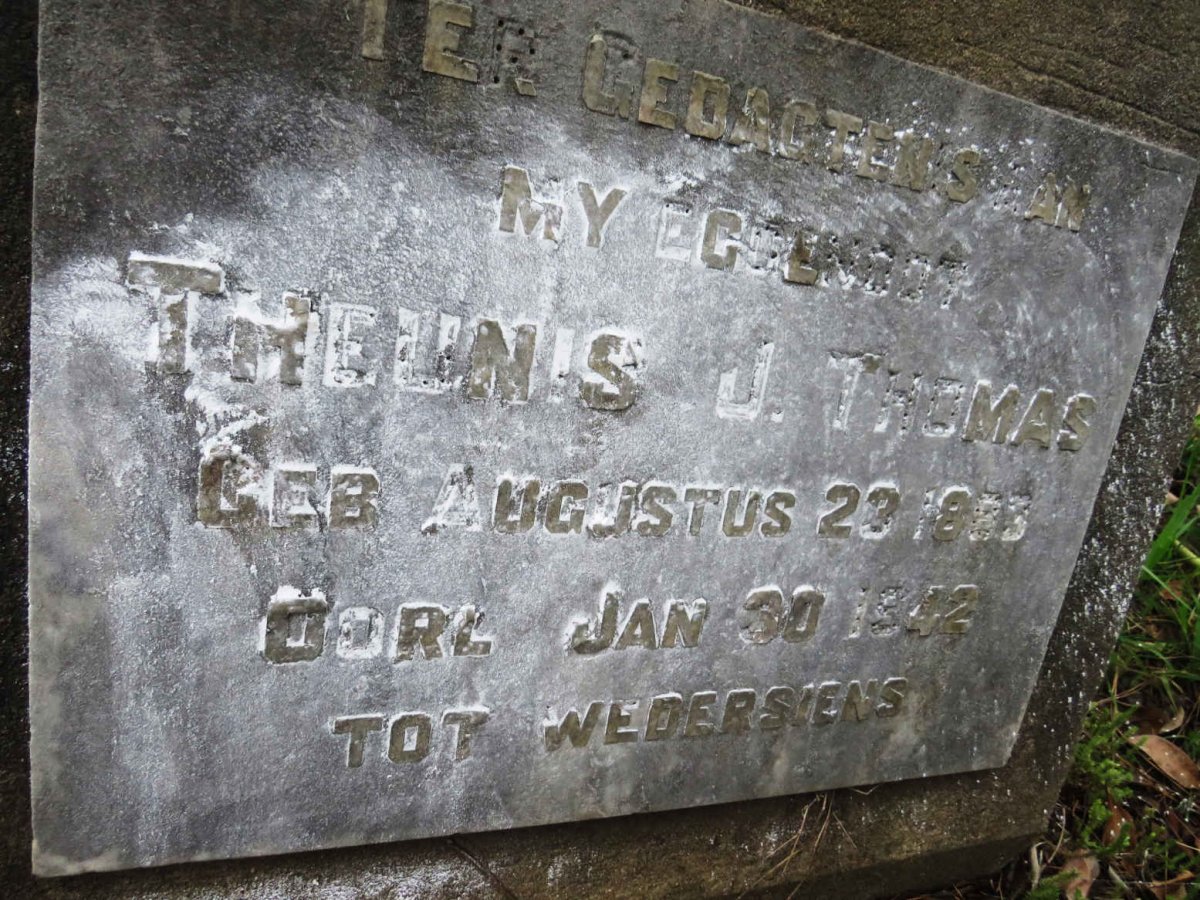 THOMAS Theunis J. 1883-1942