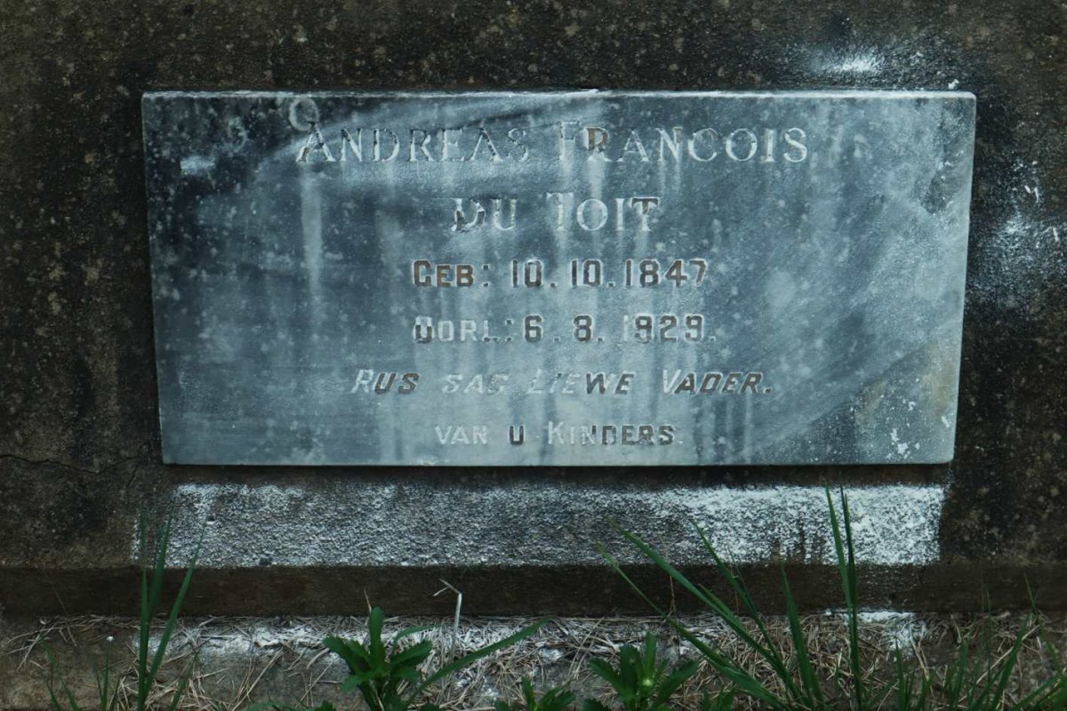 TOIT Andreas Francois, du 1847-1929