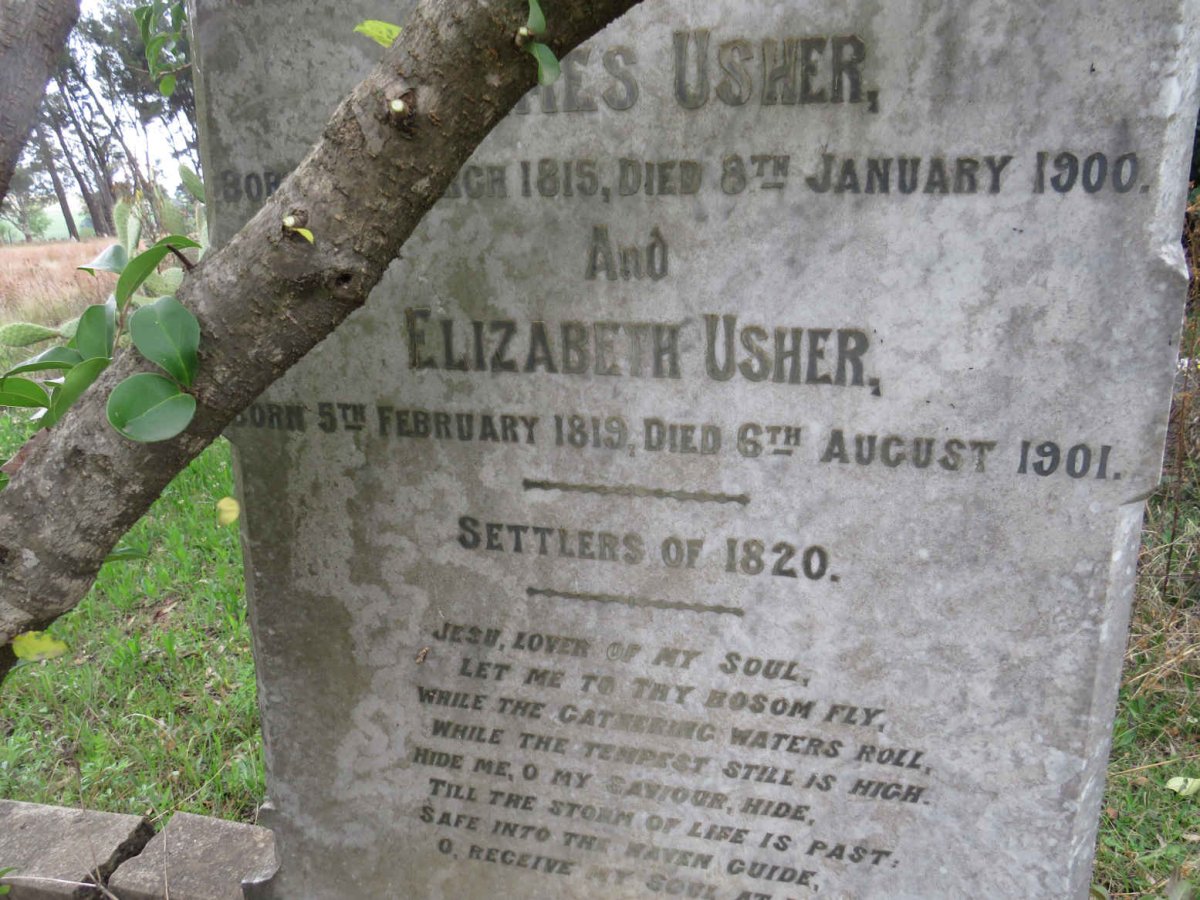 USHER James 1815-1900 &amp; Elizabeth 1819-1901