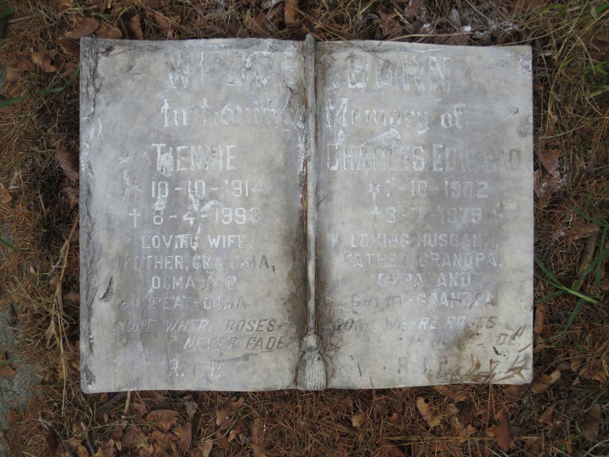 WEDDERBURN Charles Edward 1902-1979 &amp; Tiennie 1914-1993