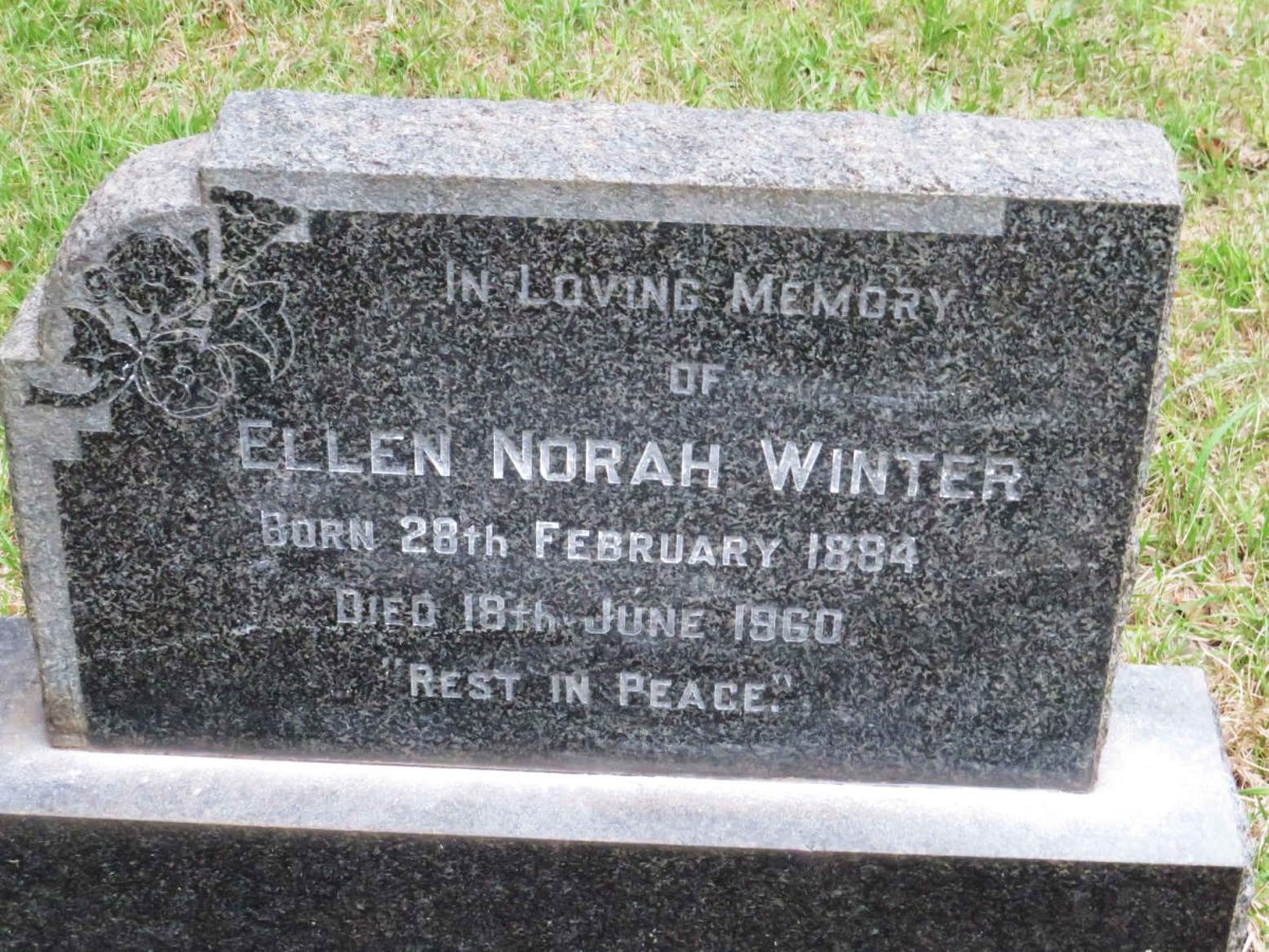 WINTER Ellen Norah 1884-1960