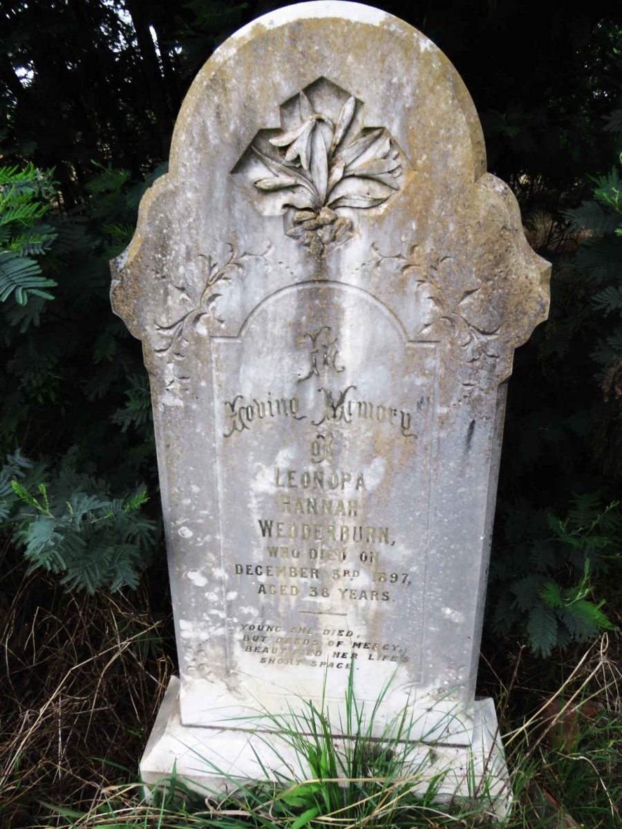 WEDDERBURN Leonora Hannah -1897