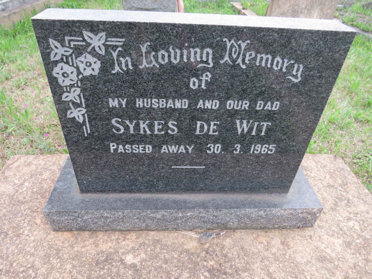 WIT Sykes, de -1965