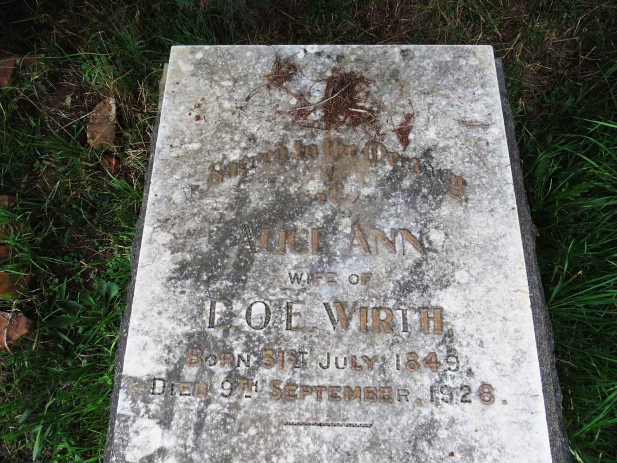 WIRTH Alice Ann 1849-1928