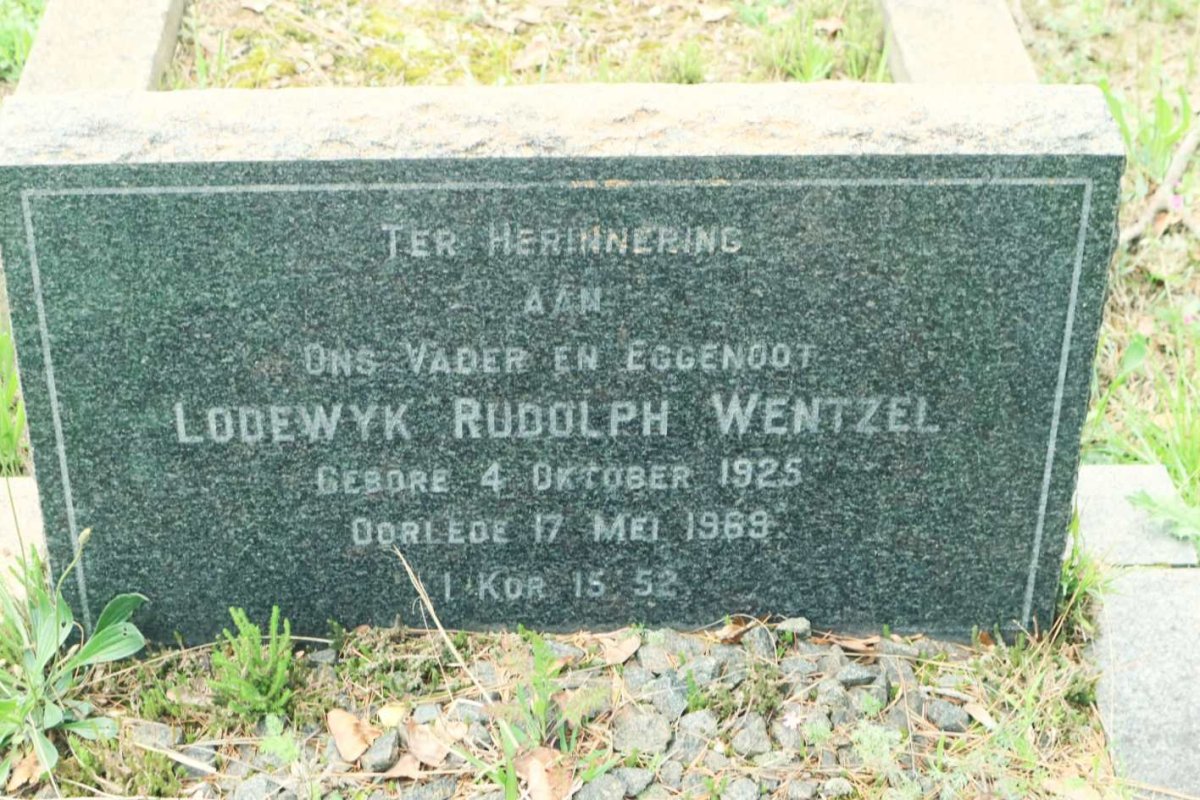 WENTZEL Lodewyk Rudolph 1925-1969
