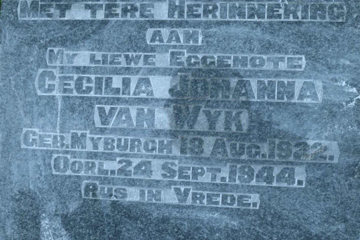 WYK Cecilia Johanna, van nee MYBURGH 1922-1944