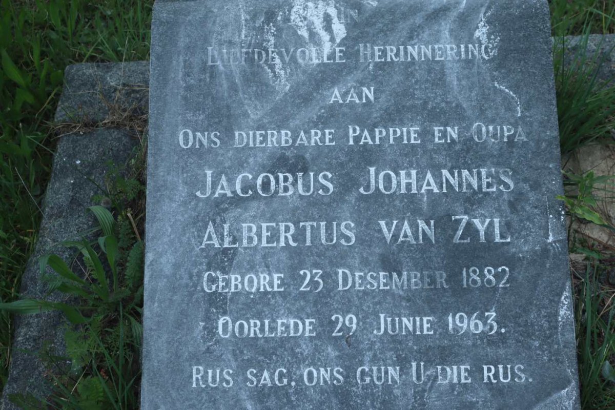 ZYL Jacobus Johannes Albertus, van 1882-1963