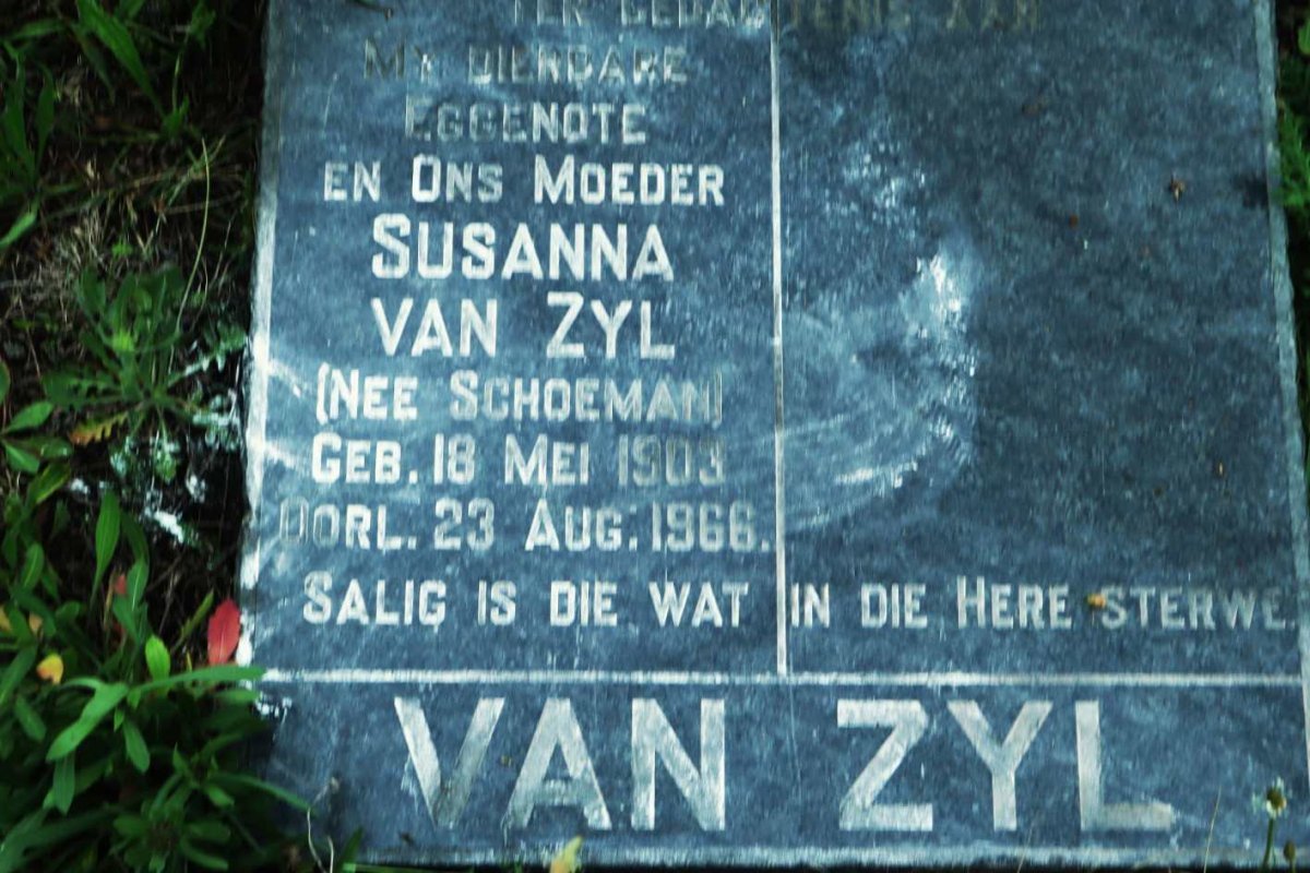 ZYL Susanna, van nee SCHOEMAN 1903-1966
