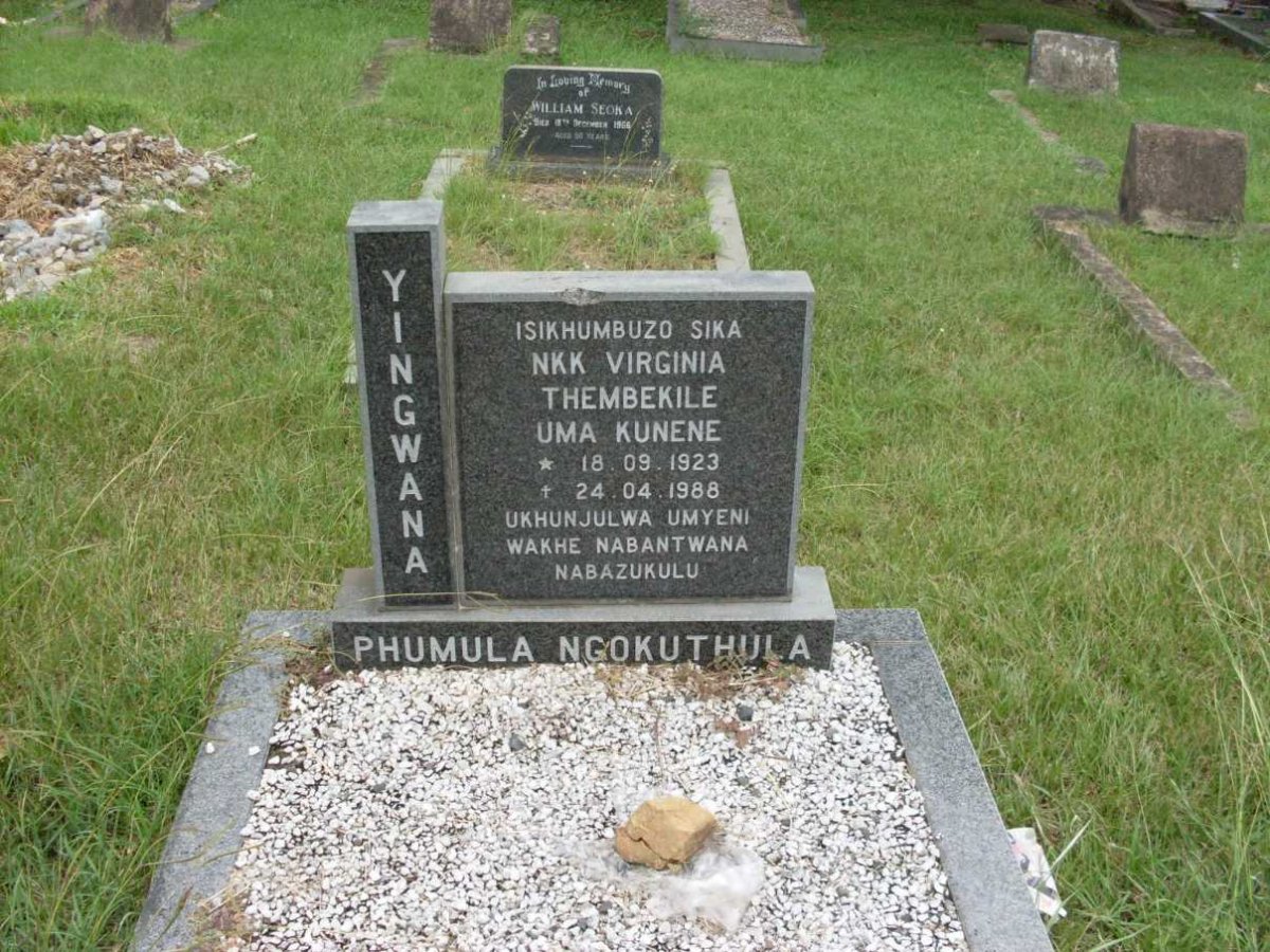 YINGWANA Thembekile uma KUNENE 1923-1988