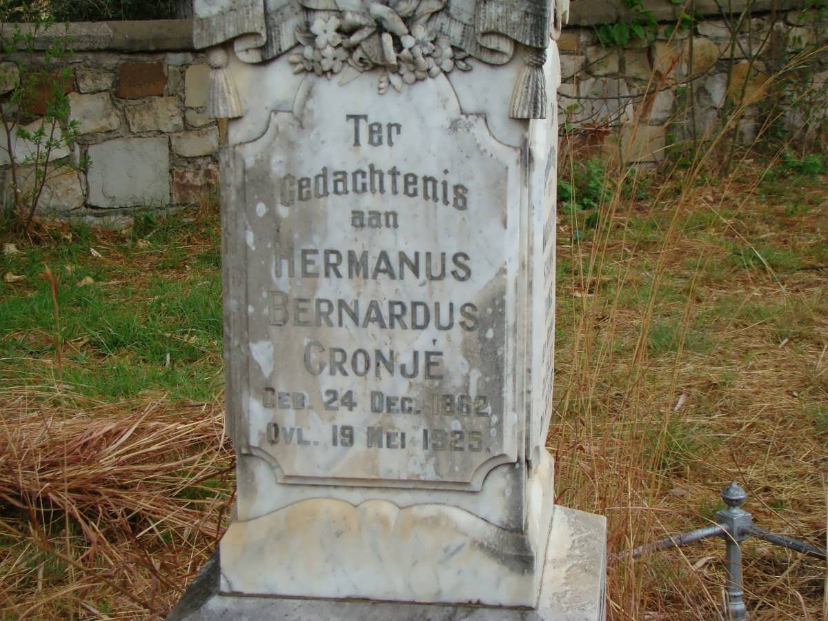 CRONJE Hermanus Bernardus 1862-1925