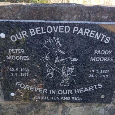 MOORES Peter 1933-1976 &amp; Paddy 1934-2018