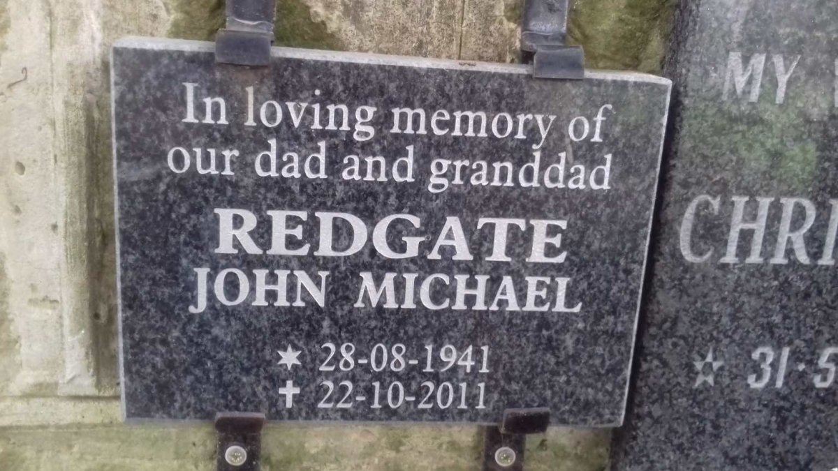 REDGATE John Michael 1941-2011