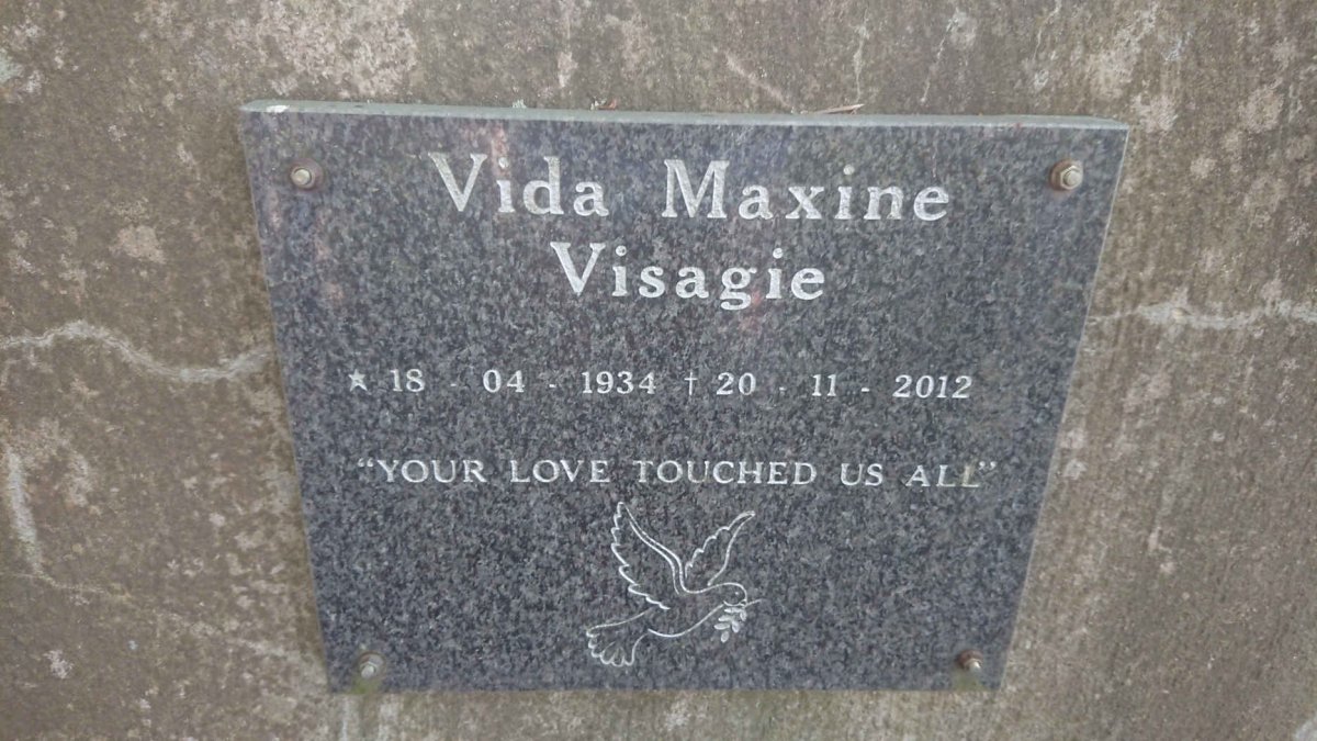 VISAGIE Vida Maxine 1934-2012