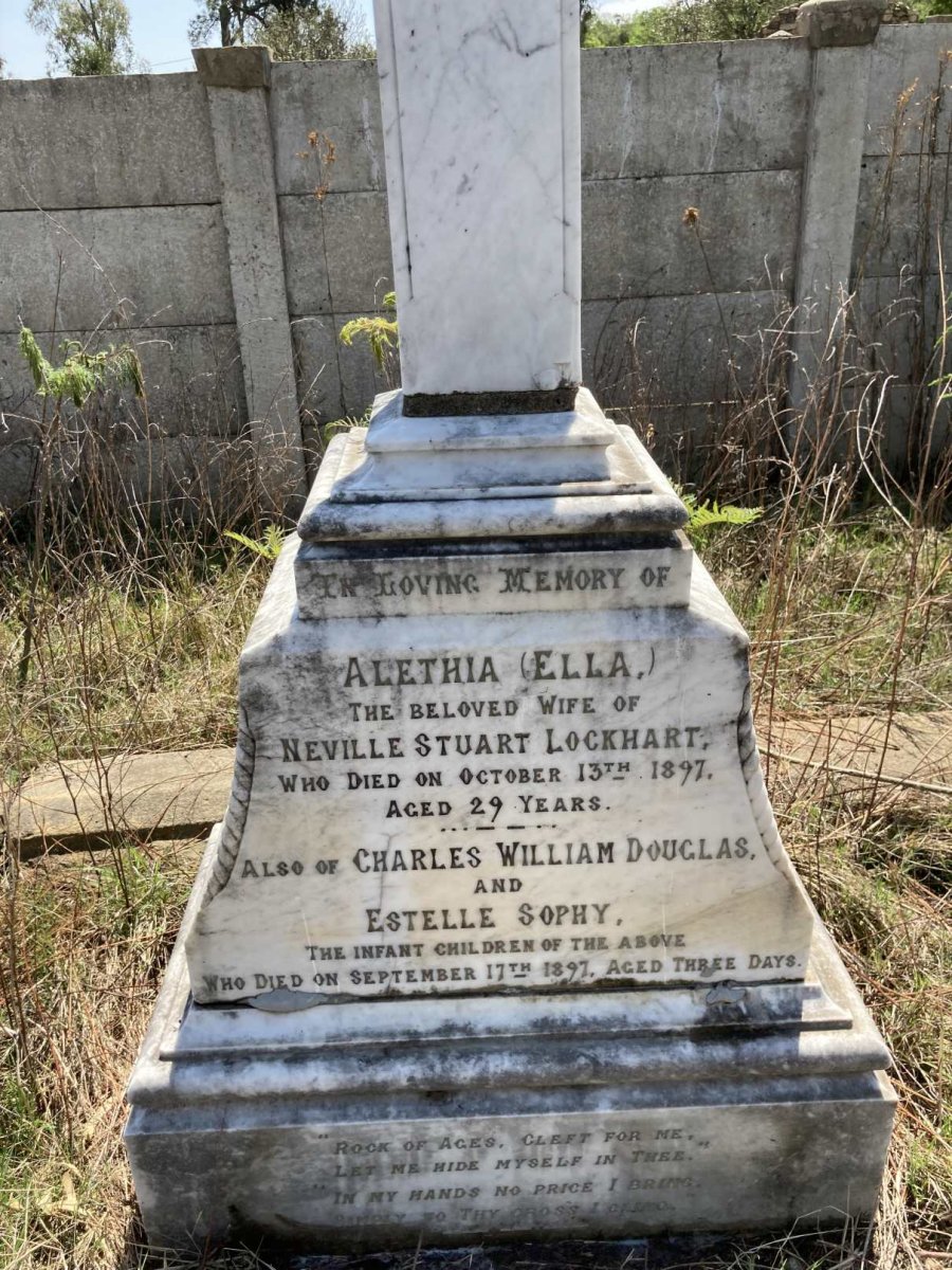 LOCKHART Alethia -1897 :: LOCKHART Charles William Douglas -1897 :: LOCKHART Estelle Sophy -1897 