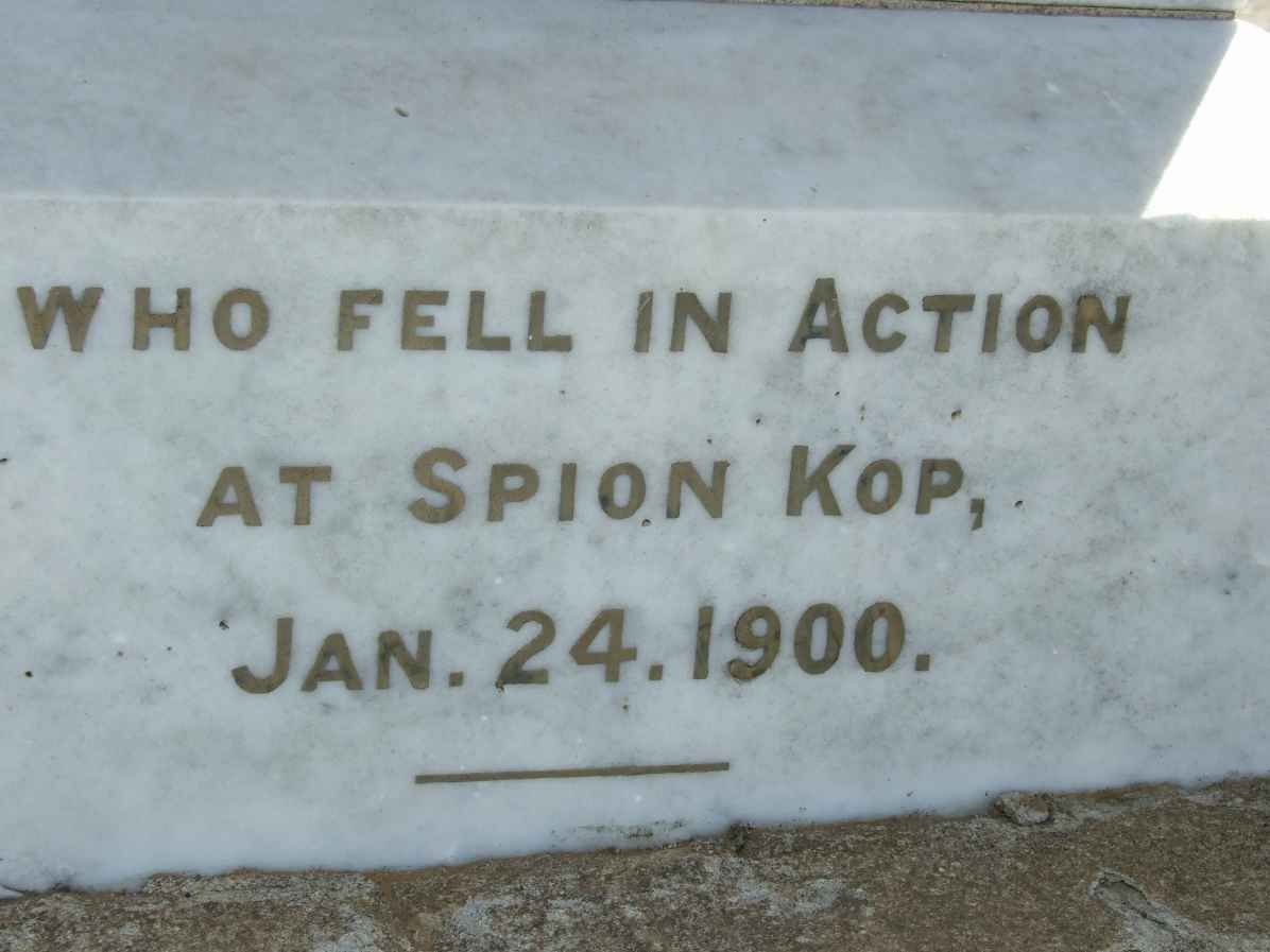 3. To those who died at Spioenkop 24 January 1900
