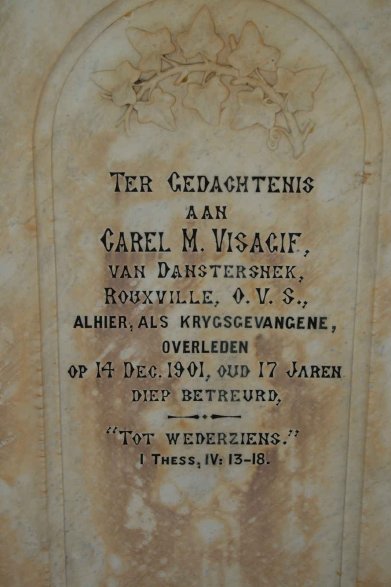 VISAGIE Carel M. -1901