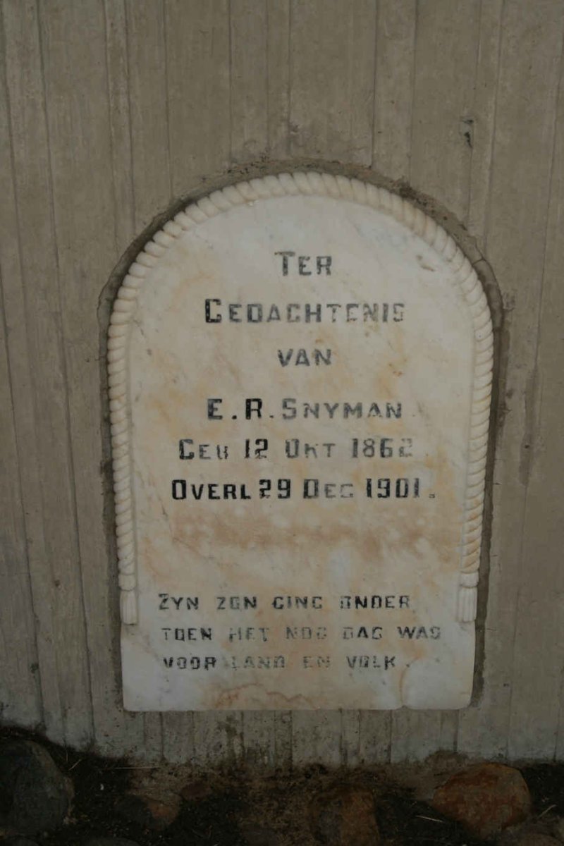 SNYMAN E.R. 1860-1901