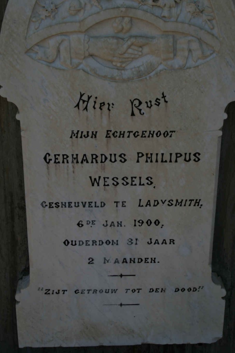 WESSELS Gerhardus Philipus -1900