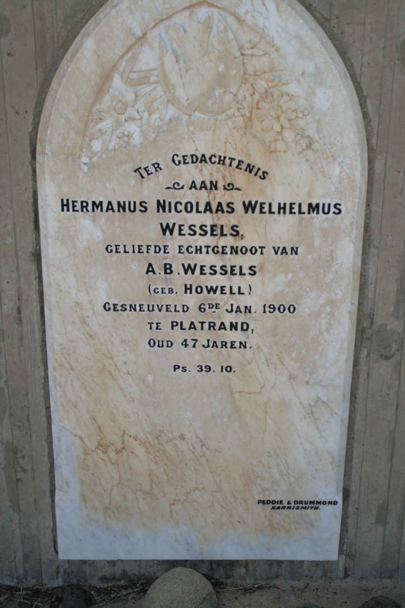 WESSELS Hermanus Nicolaas Welhelmus -1900