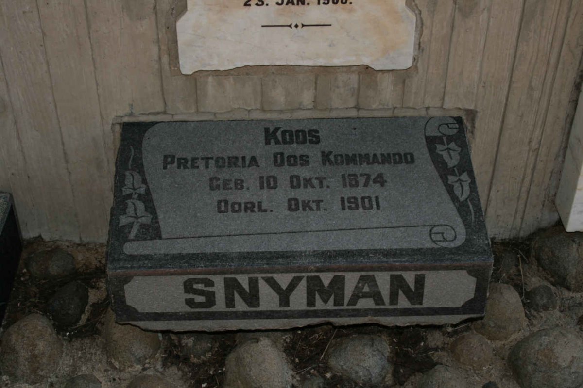 SNYMAN Koos 1874-1901