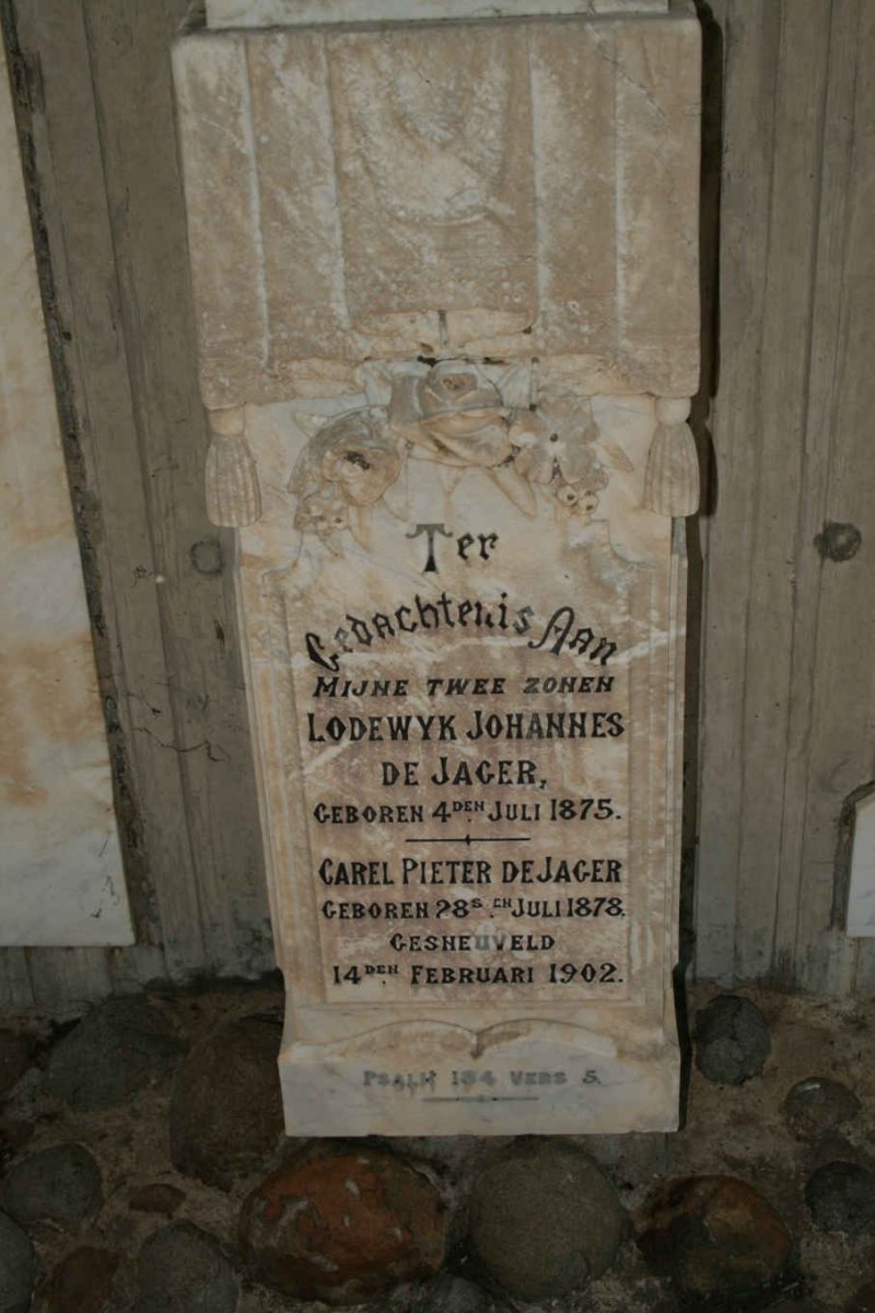 JAGER Lodewyk Johannes, de 1875-1902 :: DE JAGER Carel Pieter 1878-1902