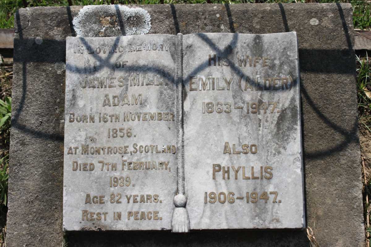 ADAM James Mill 1856-1939 &amp; Emily ALDER 1863-1947 :: ADAM Phyllis 1906-1947