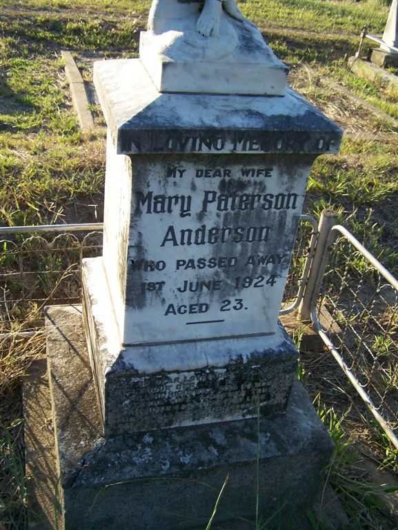 ANDERSON Mary Paterson -1924
