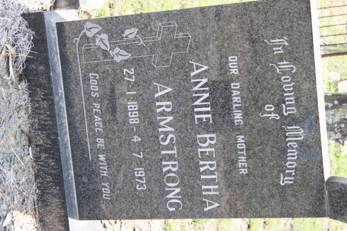ARMSTRONG Annie Bertha 1898-1973