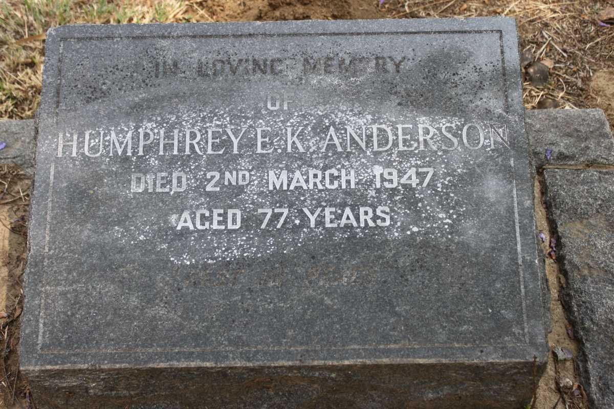 ANDERSON Humphrey E.K. -1947