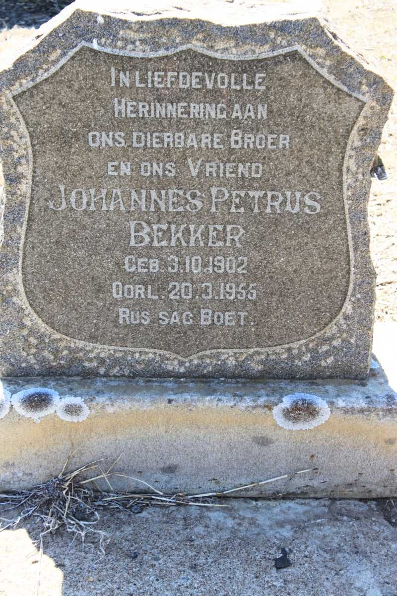 BEKKER Johannes Petrus 1902-1955