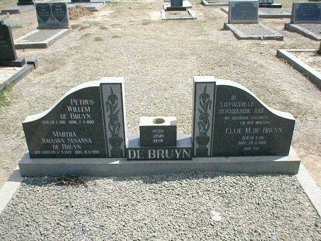 BRUYN Petrus Willem, de 1915-1993 &amp; Ellie M. 1911-1968 :: DE BRUYN Martha Johanna Susanna 1922-1999