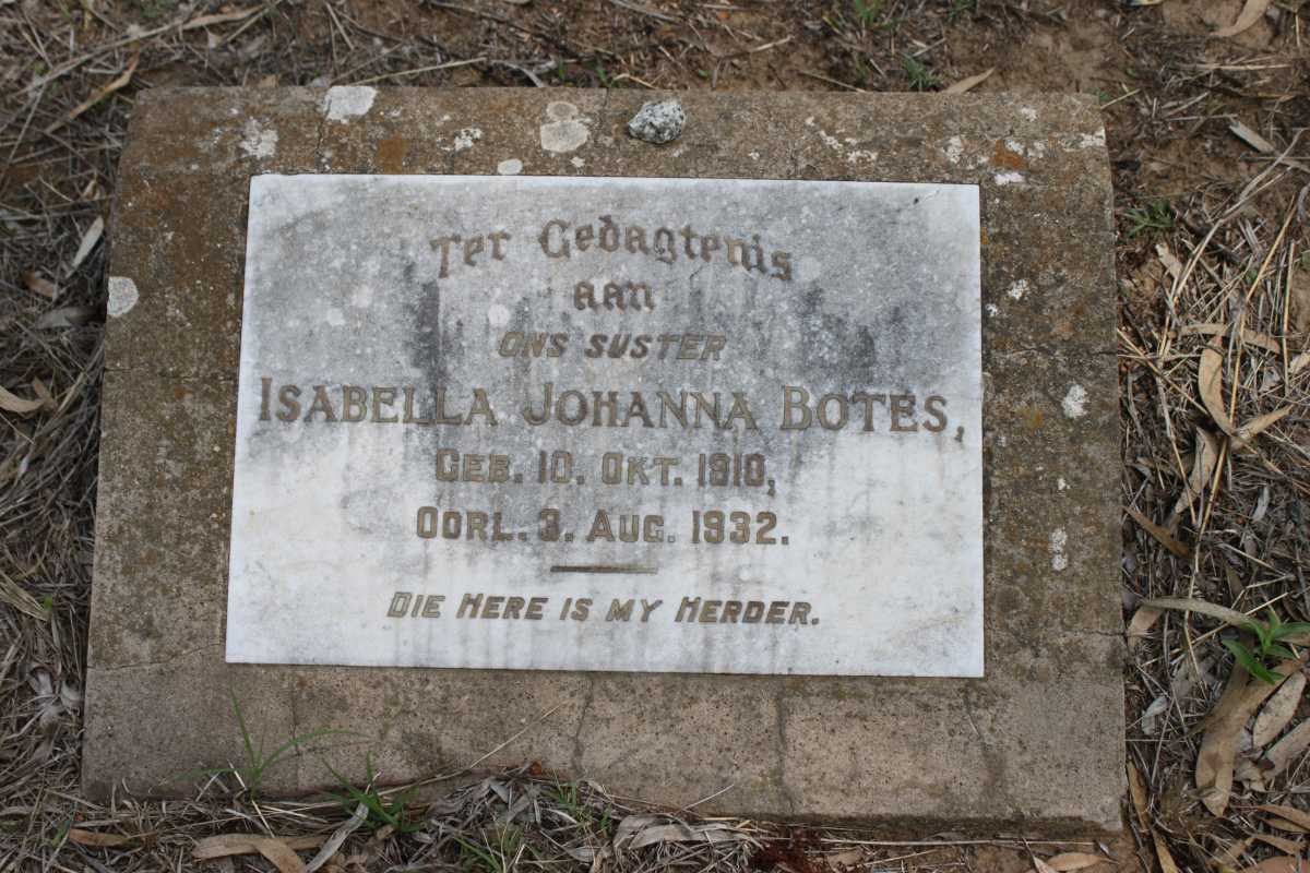BOTES Isabella Johanna 1910-1932