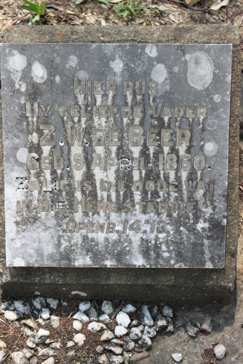 BEER Z.W., de 1860-