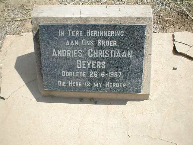 BEYERS Andries Christiaan -1967