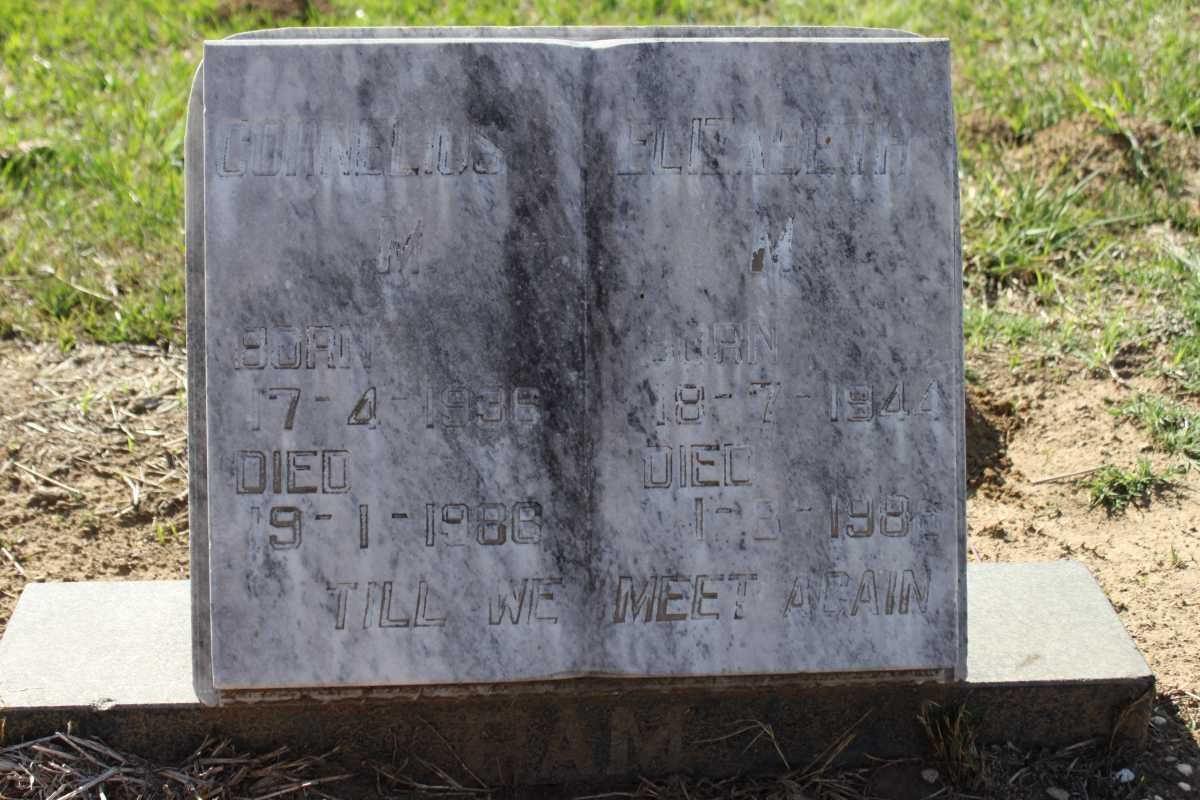 BAM Cornelius  M. 1936-1988 &amp; Elizabeth M. 1944-198?