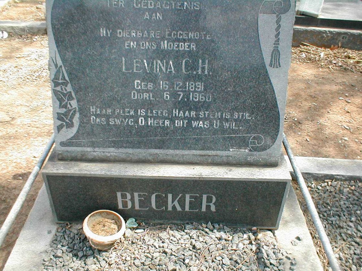 BECKER Levina C.H. 1891-1960