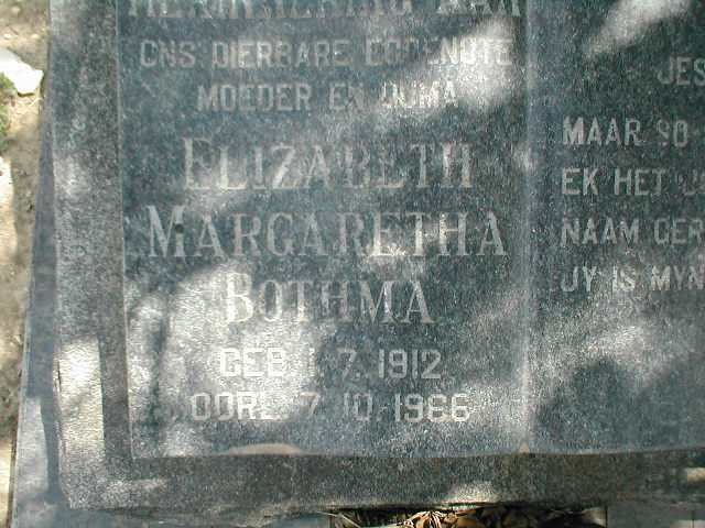 BOTHMA Elizabeth Margaretha 1912-1966