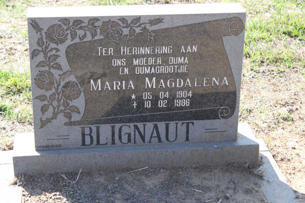 BLIGNAUT Maria Magdalena 1904-1986