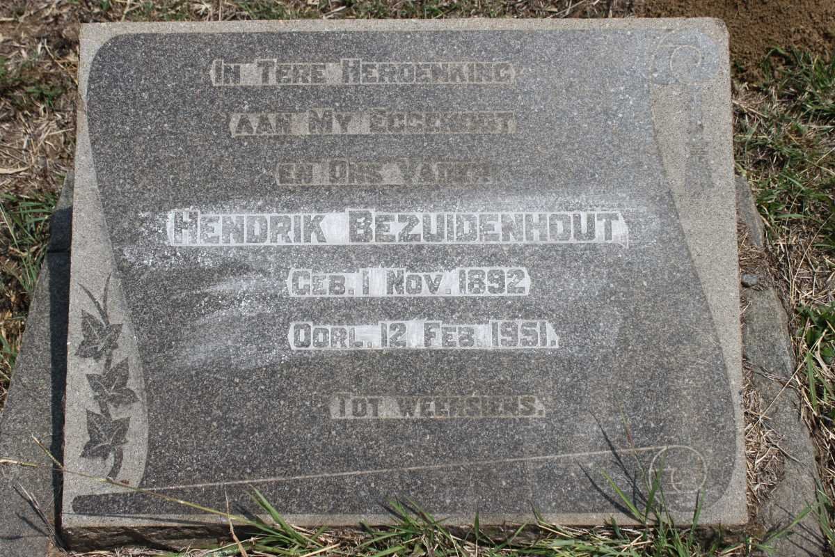BEZUIDENHOUT Hendrik 1892-1951