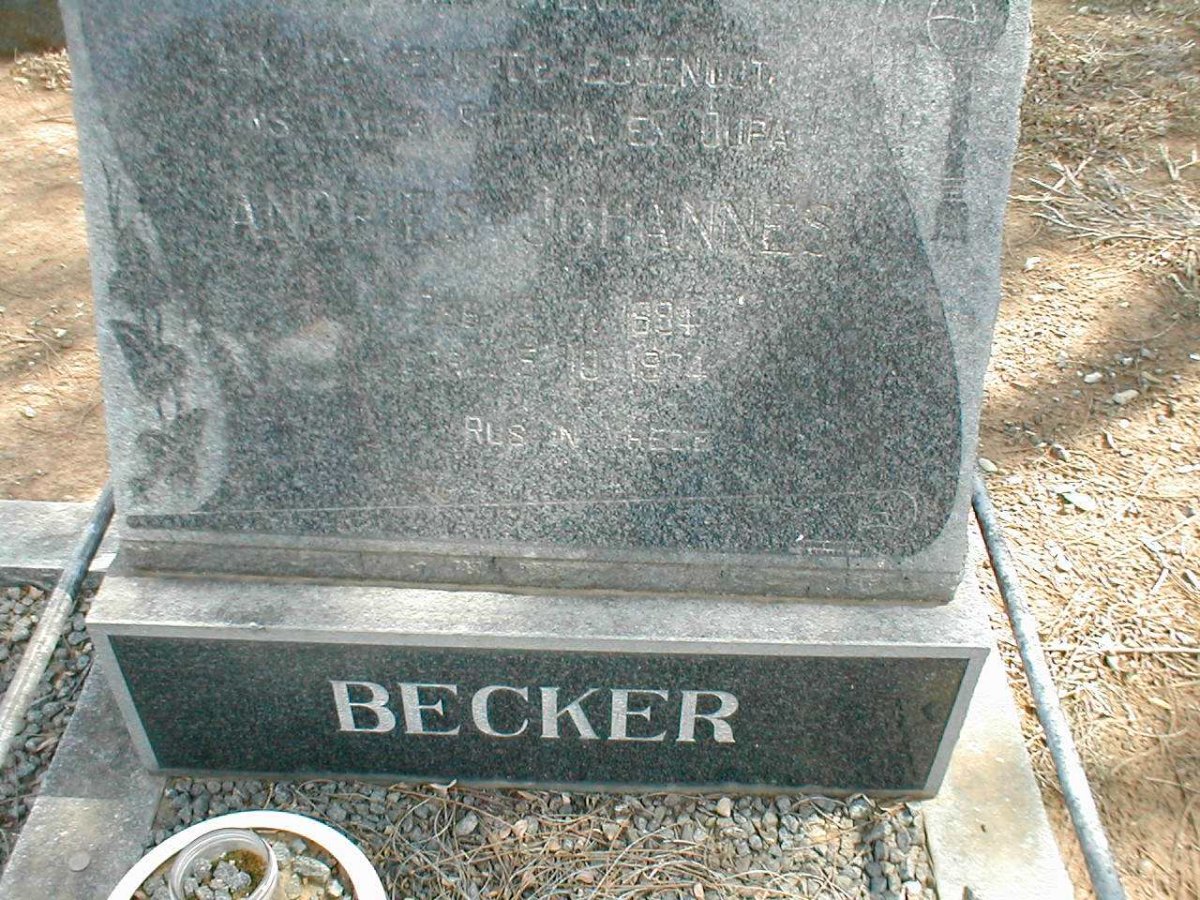 BECKER Andries Johannes 1884-1974