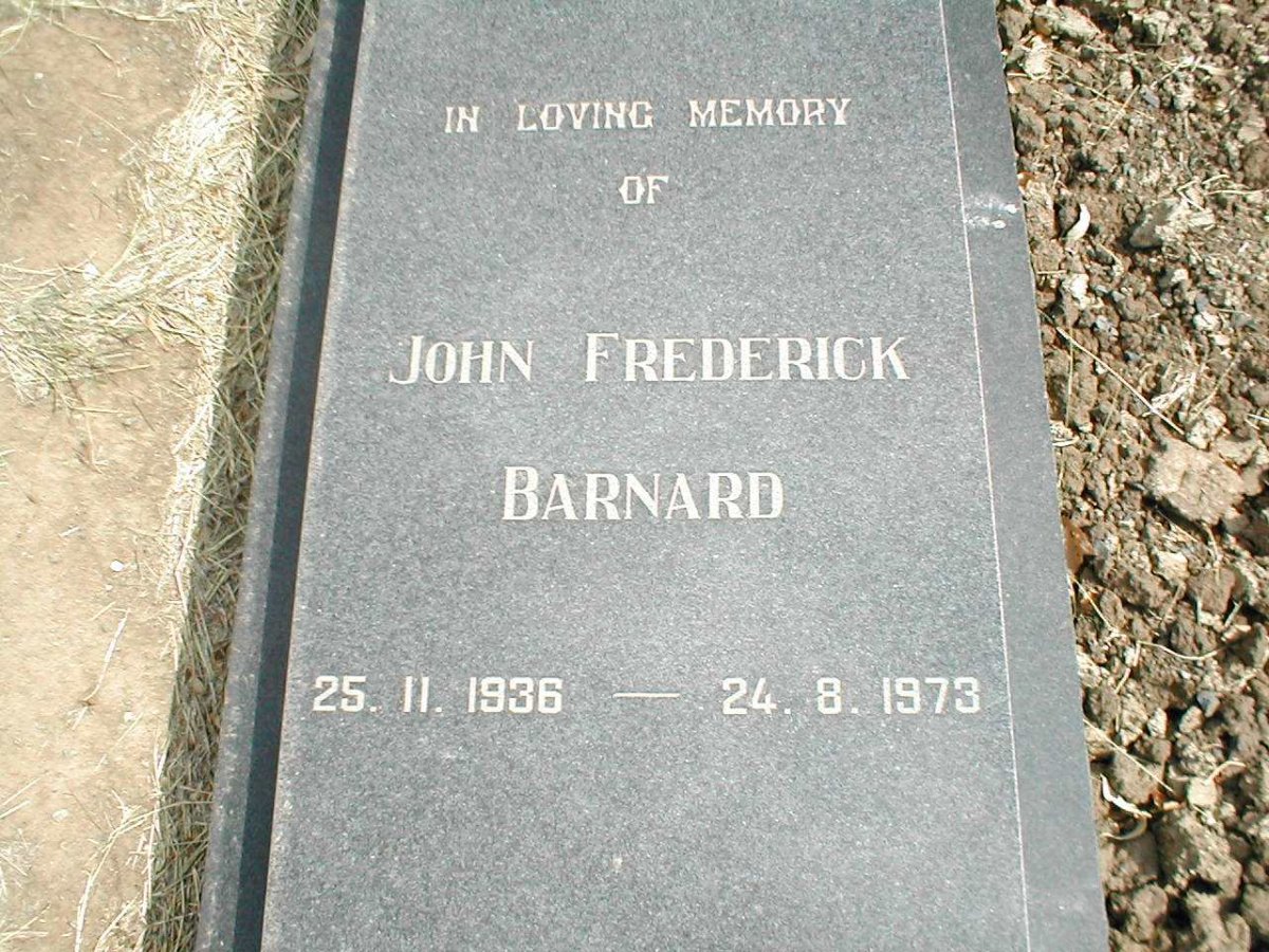 BARNARD John Frederick 1936-1973