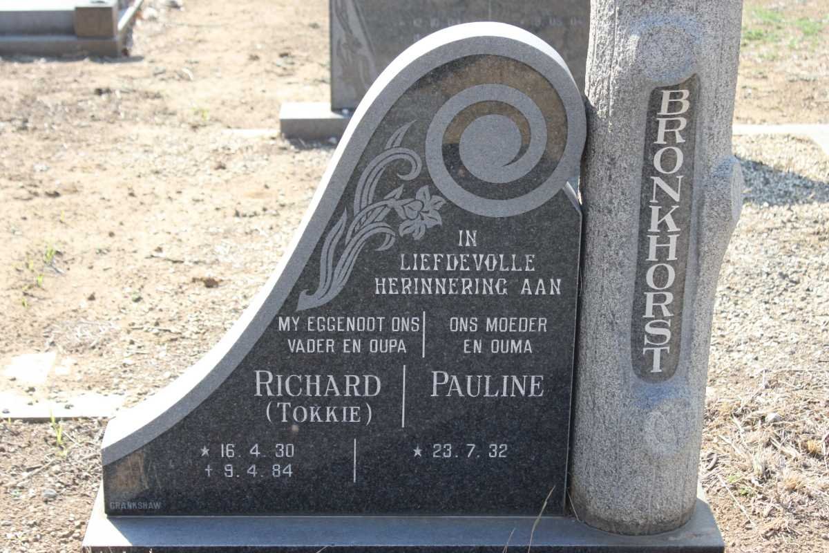BRONKHORST Richard 1930-1984 &amp; Pauline 1932-